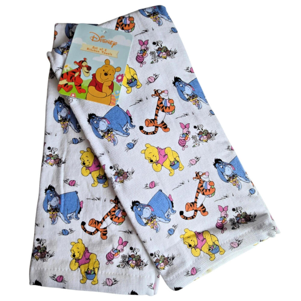 Disney Pooh Eeyore Easter Kitchen Towels Set Kitchen Housewarming Gift NWT
